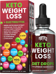 Biotequelab Keto Weight Loss Drops bottle for convenient fat-burning support.
