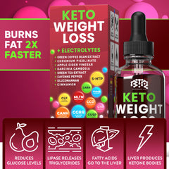 Biotequelab Keto Weight Loss Drops ingredients include apple cider for natural metabolism support.