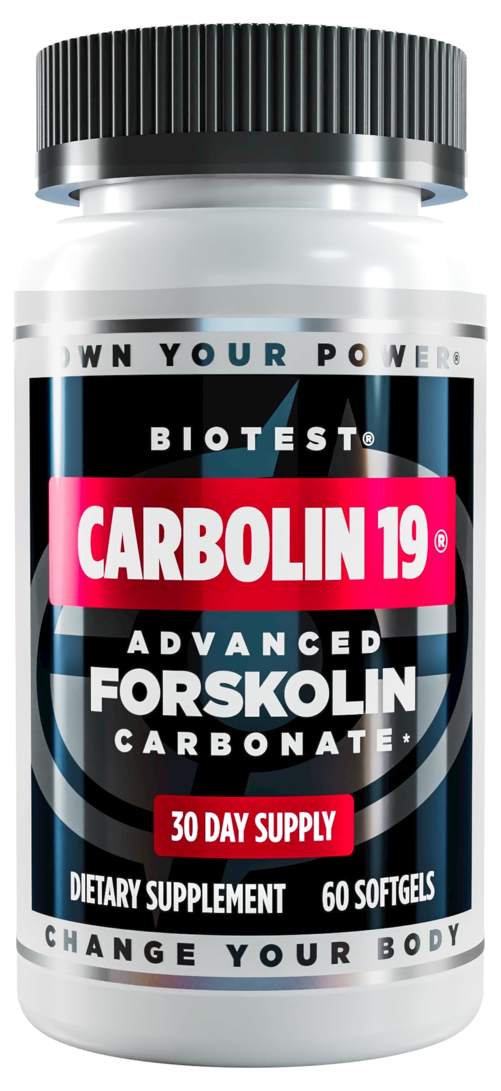 Biotest Carbolin 19 bottle front view for fat metabolism during workouts