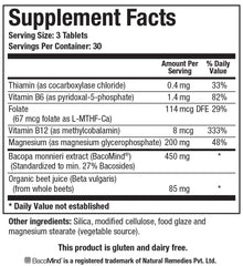 Biotics Research Acti-Mag Neuro tablets close-up shows easy-to-take form for study.