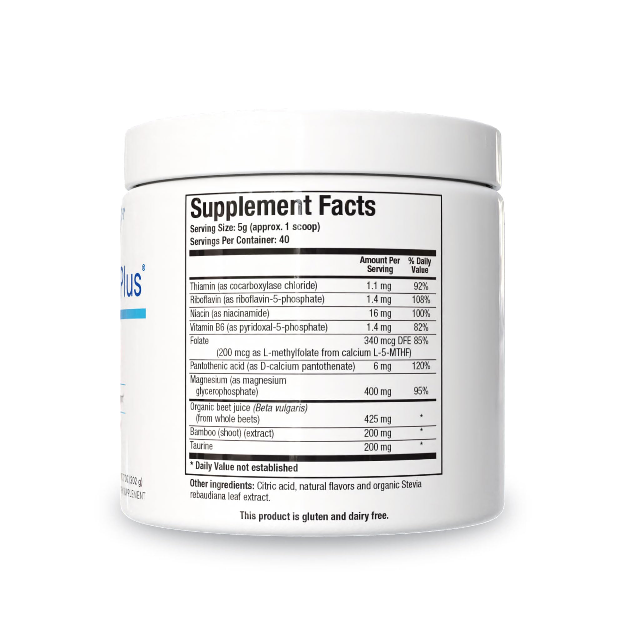 Acti-Mag Plus powder scoop showing convenient serving measurement.
