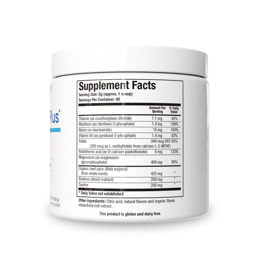 Acti-Mag Plus powder scoop showing convenient serving measurement.