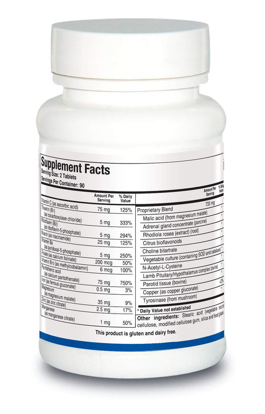 BIOTICS RESEARCH ADB5-Plus bottle-pour capturing a clean dispensing action.