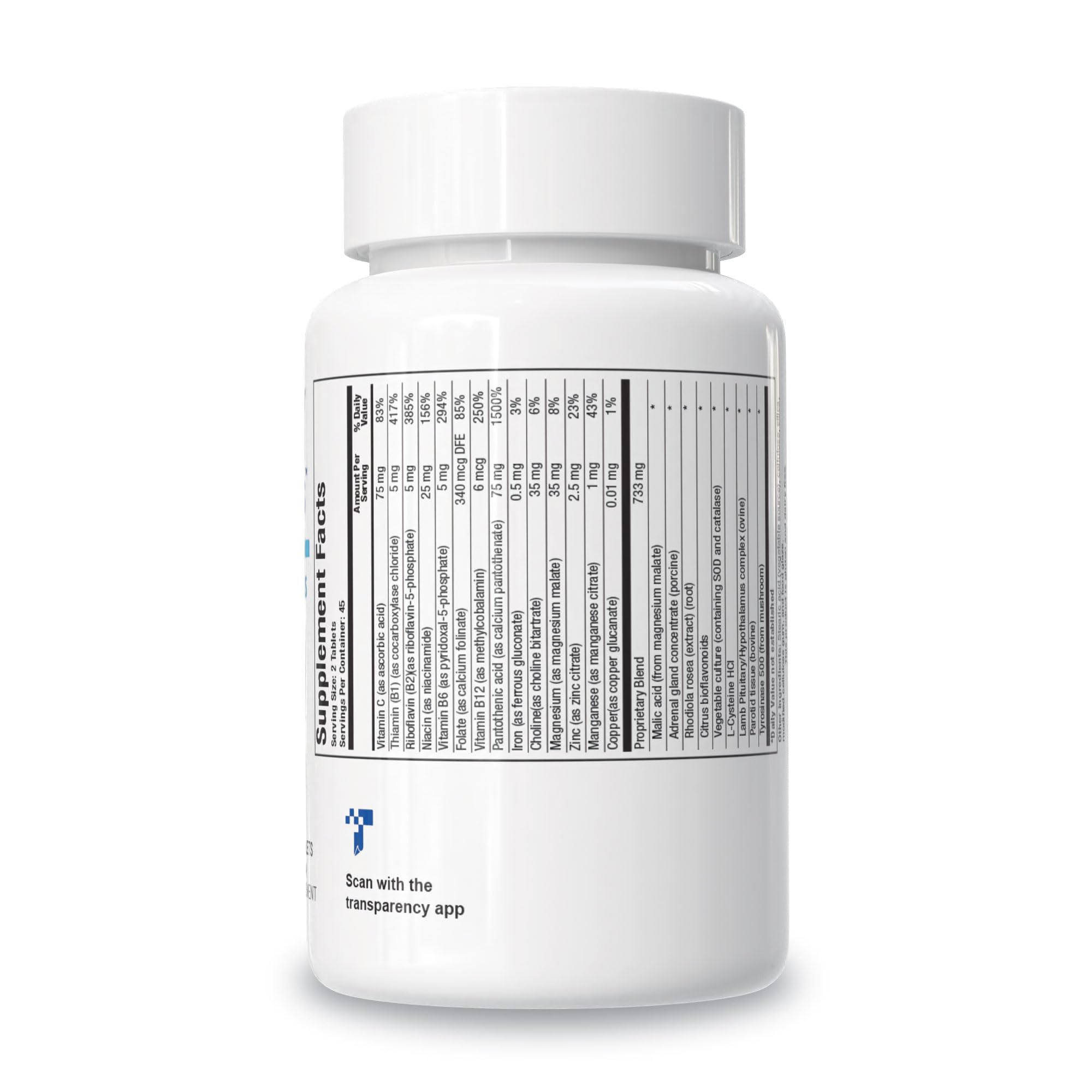 BIOTICS RESEARCH ADB5-Plus tablets ready for daily stress support.