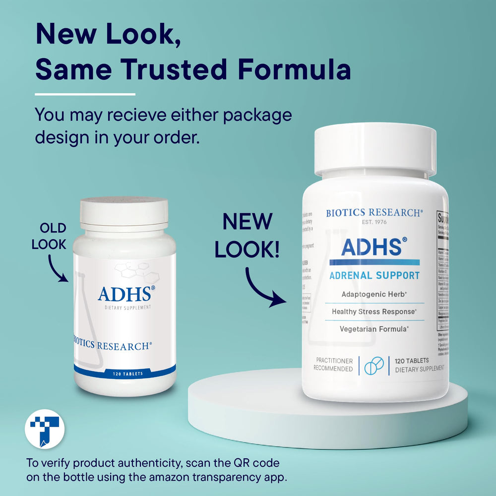 Biotics Research ADHS USA-made facility seal indicating quality.