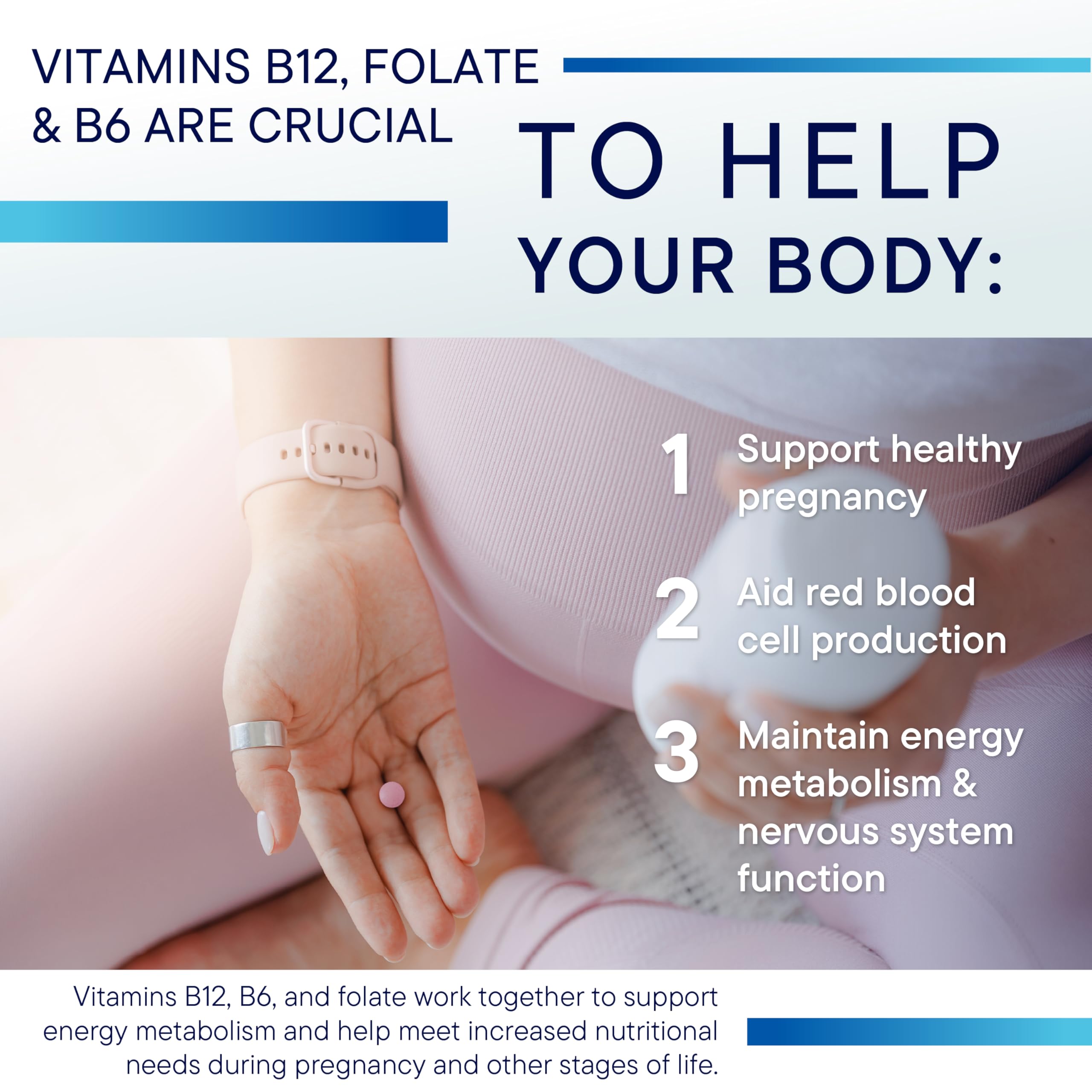 Biotics Research B12-2000 bottle label highlighting B12, B6 and folate
