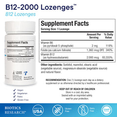 Biotics Research B12-2000 berry lozenge dissolving for daily use