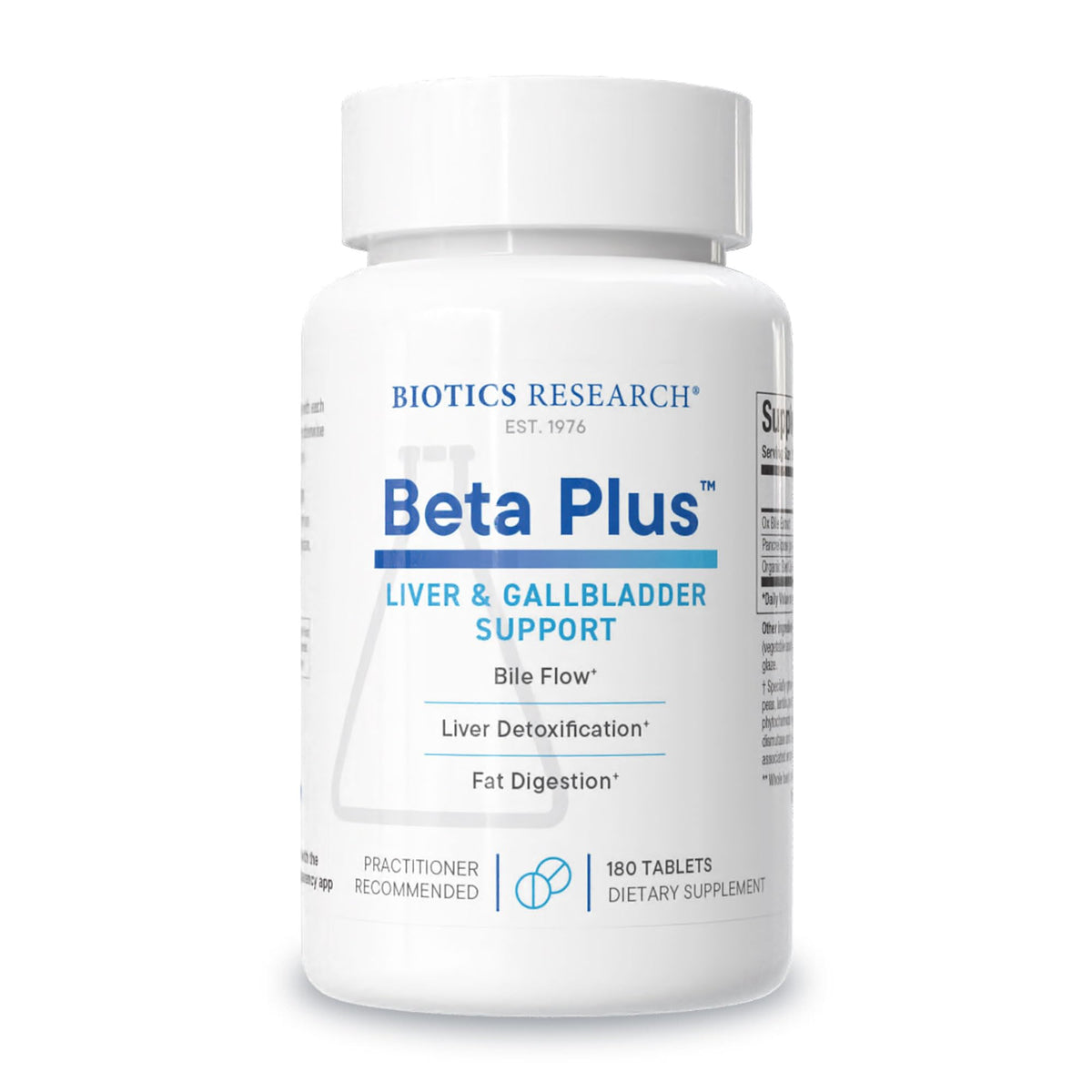 Biotics Research Beta-Plus ox bile extract tablet for fat digestion support