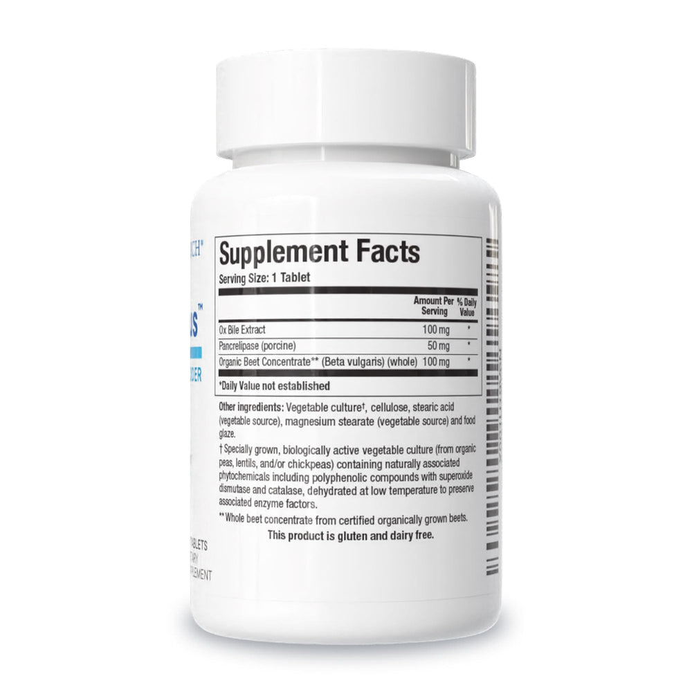 Biotics Research Beta-Plus ox bile extract illustrates bile-based digestion support.