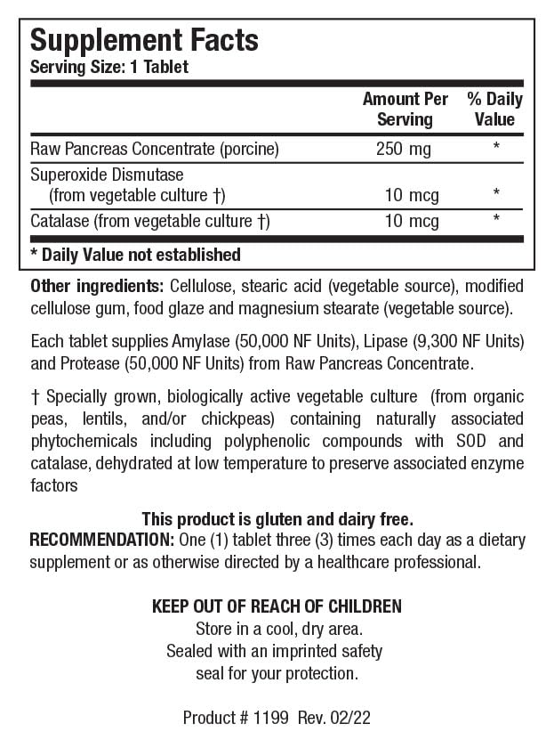 Biotics Research Bio 6 Plus pancreatic function capsules for nutrient breakdown