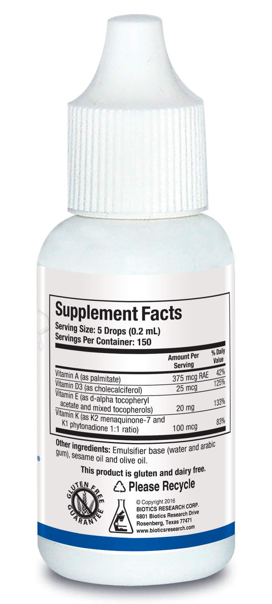 Biotics Research Bio ADEK Mulsion pour closeup illustrating simple dosing and rapid uptake.