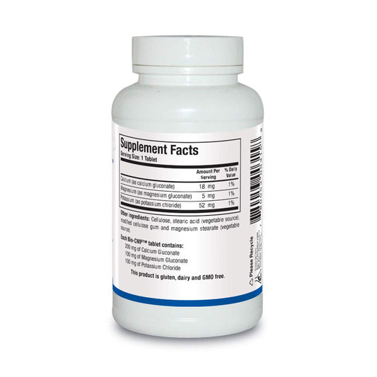 Biotics Research Bio CMP label closeup highlights minerals for metabolic support.