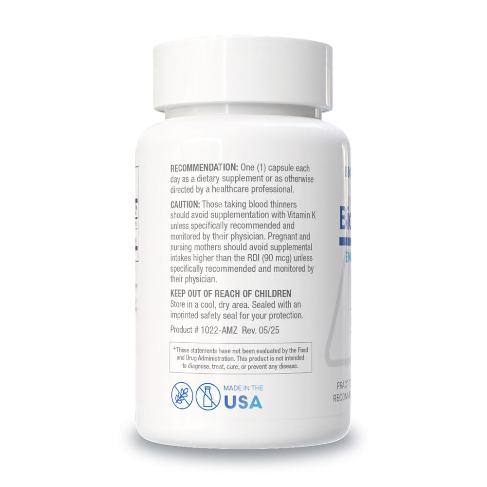 BIOTICS RESEARCH Bio-DK Caps label detailing D3 and MK7 content and dosage