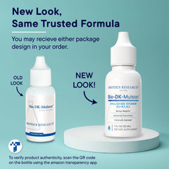 BIOTICS RESEARCH Bio-DK-Mulsion label highlights D and K forms for bone support.