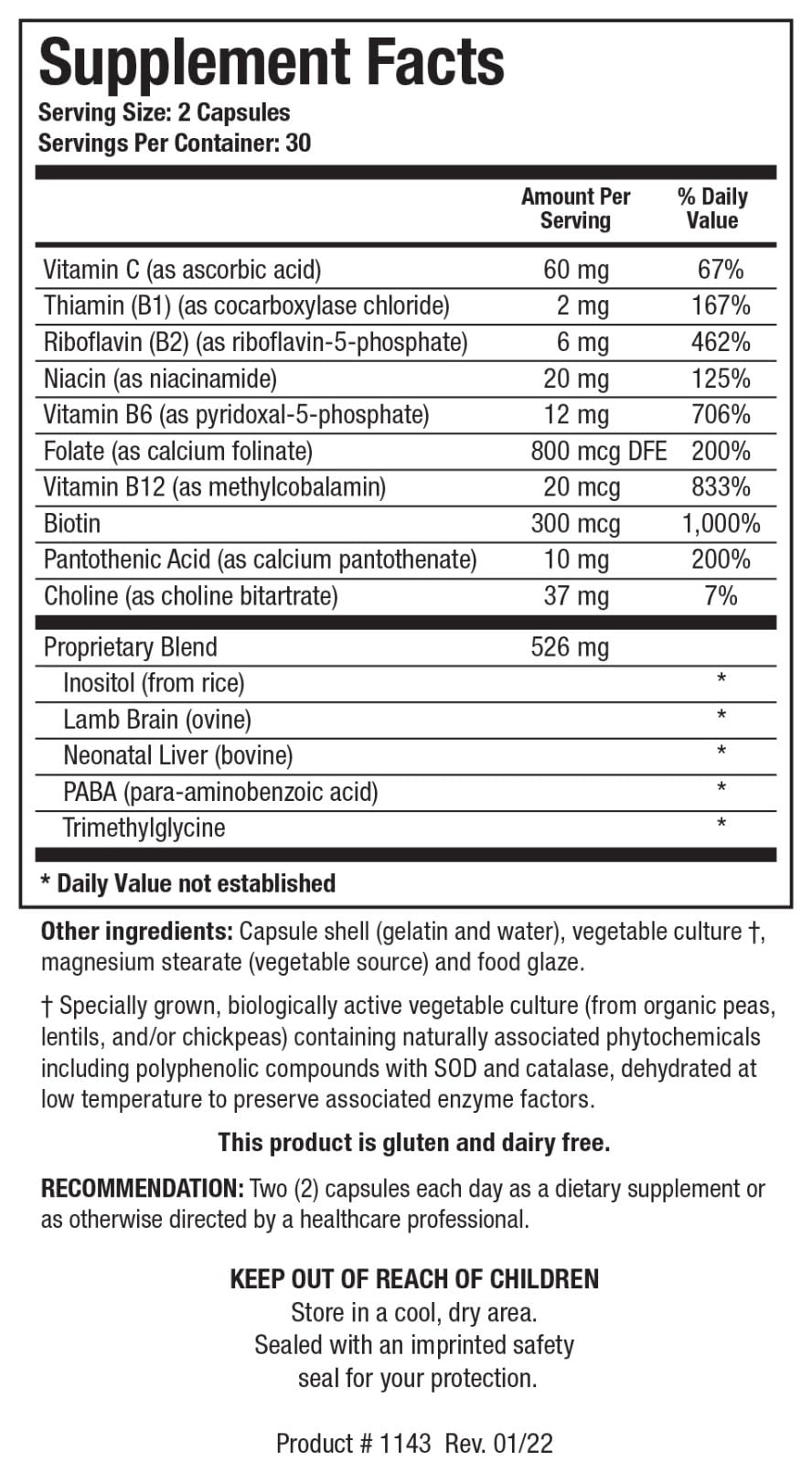Biotics Research Bio GGG B capsules arranged for daily use.