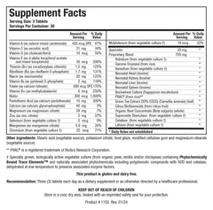 Bio Trophic Plus tablets packaging highlighting convenient daily nutrition.