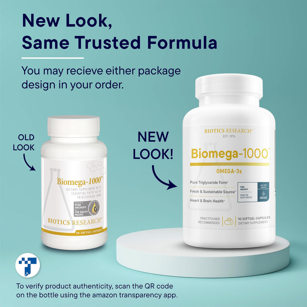 Biotics Research Biomega-1000 supplement plan on shelf for routine use