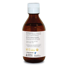 Biomega-3 Liquid label closeup highlighting purity and sustainable sourcing.