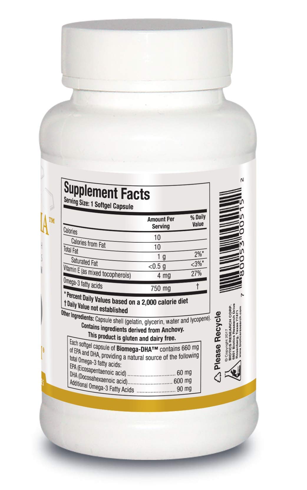 Biotics Research Biomega DHA softgels closeup for easy daily cognitive support.