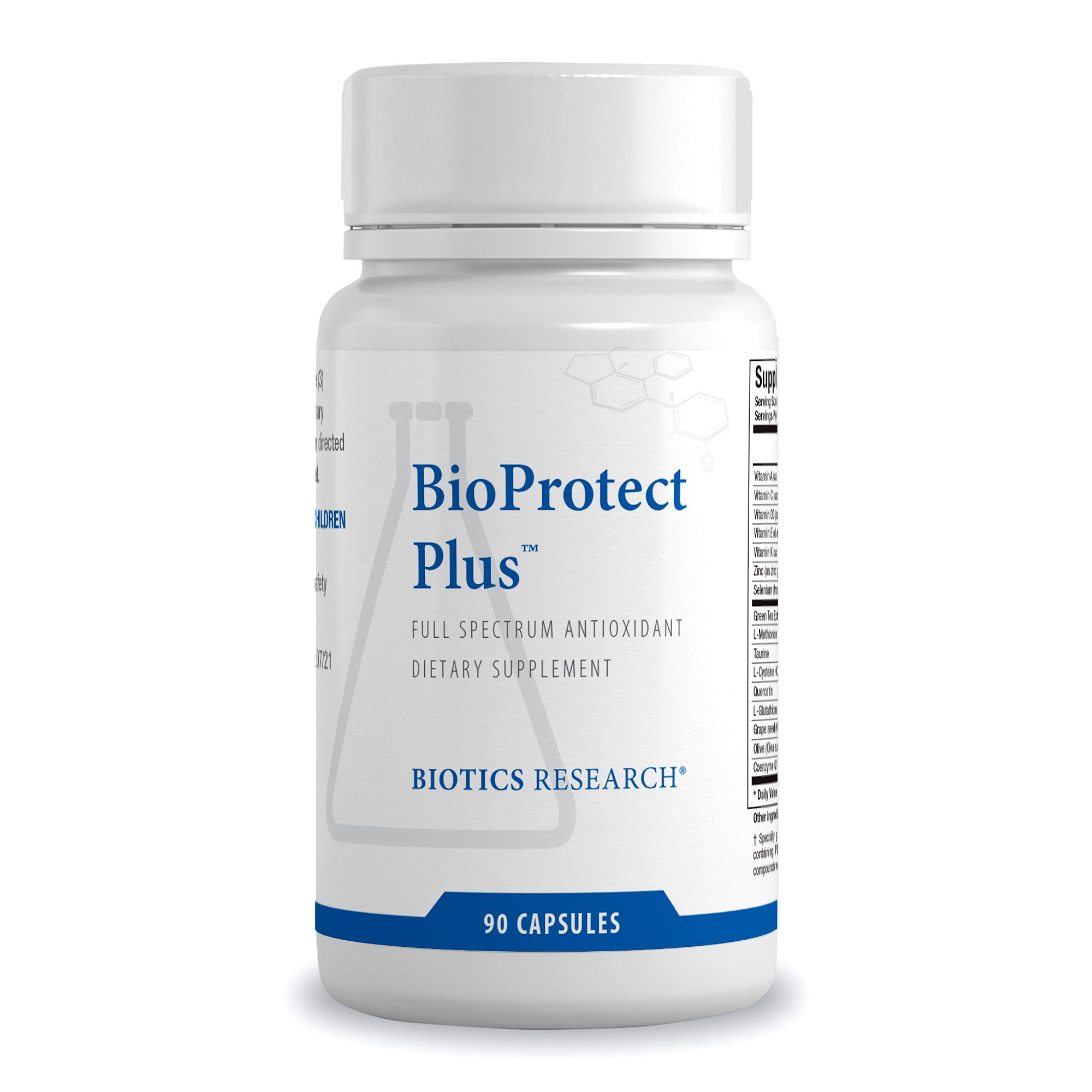 Biotics Research BioProtect Plus bottle highlighting antioxidant support for daily wellness