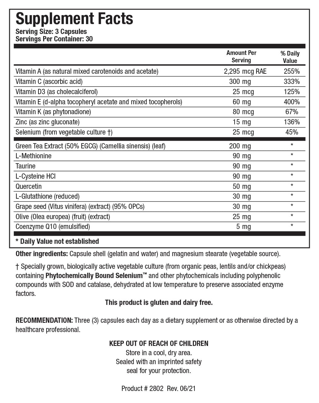 Biotics Research BioProtect Plus label closeup shows premium formulation
