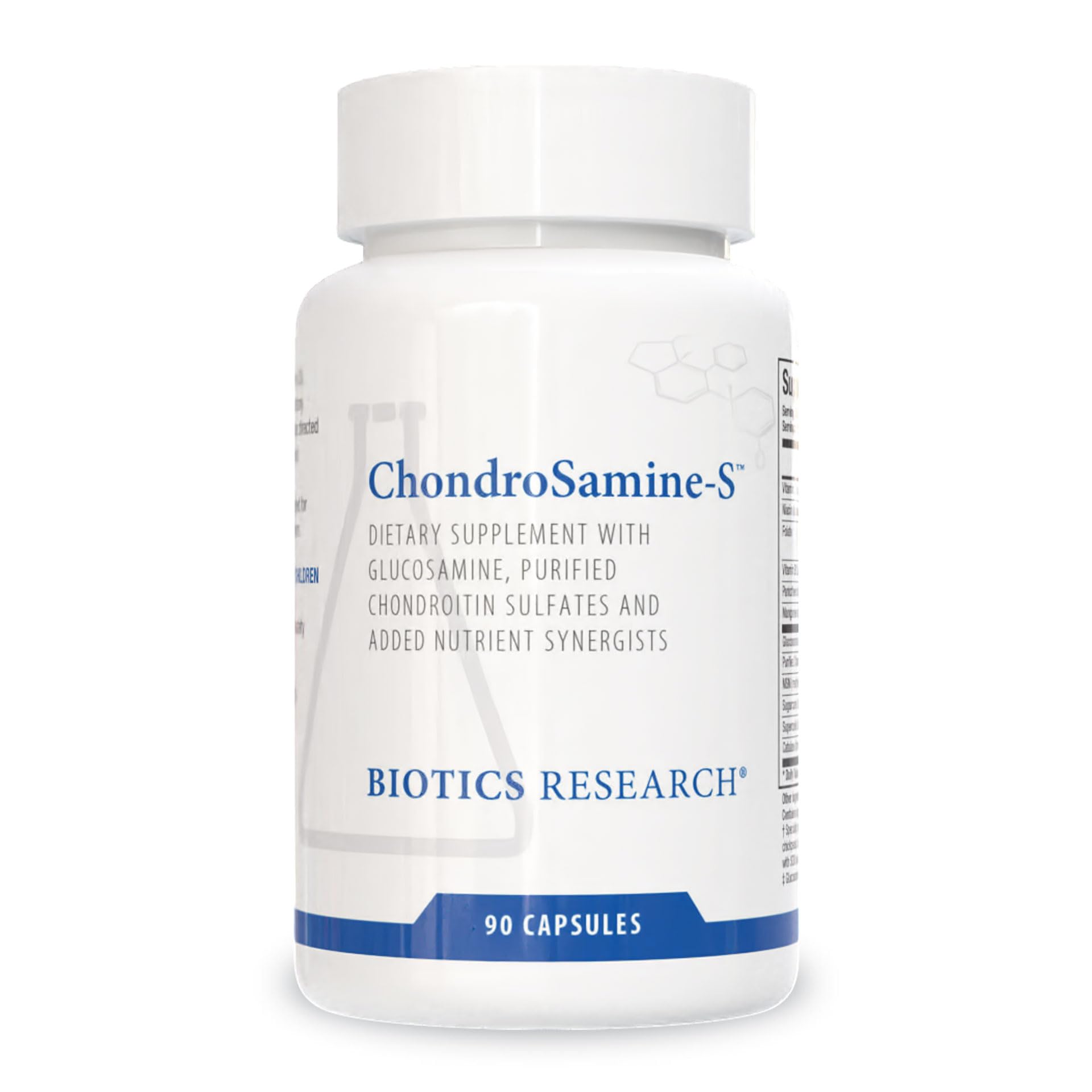Biotics Research ChondroSamine-S bottle front view supports joint comfort.