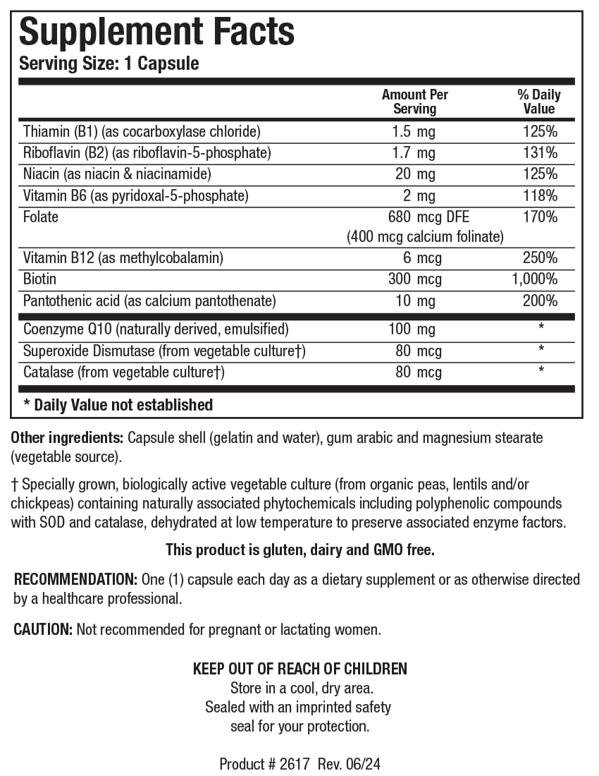 BIOTICS RESEARCH Coq Zyme 100 Plus capsules closeup highlighting emulsified CoQ10 formulation