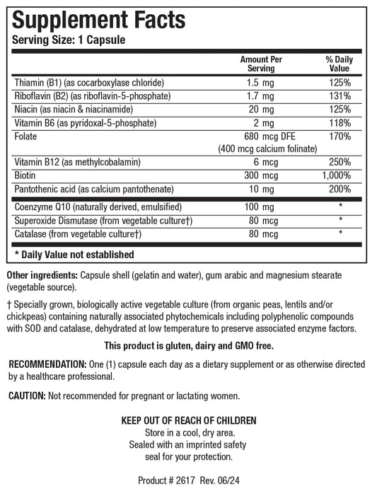 BIOTICS RESEARCH Coq Zyme 100 Plus capsules closeup highlighting emulsified CoQ10 formulation