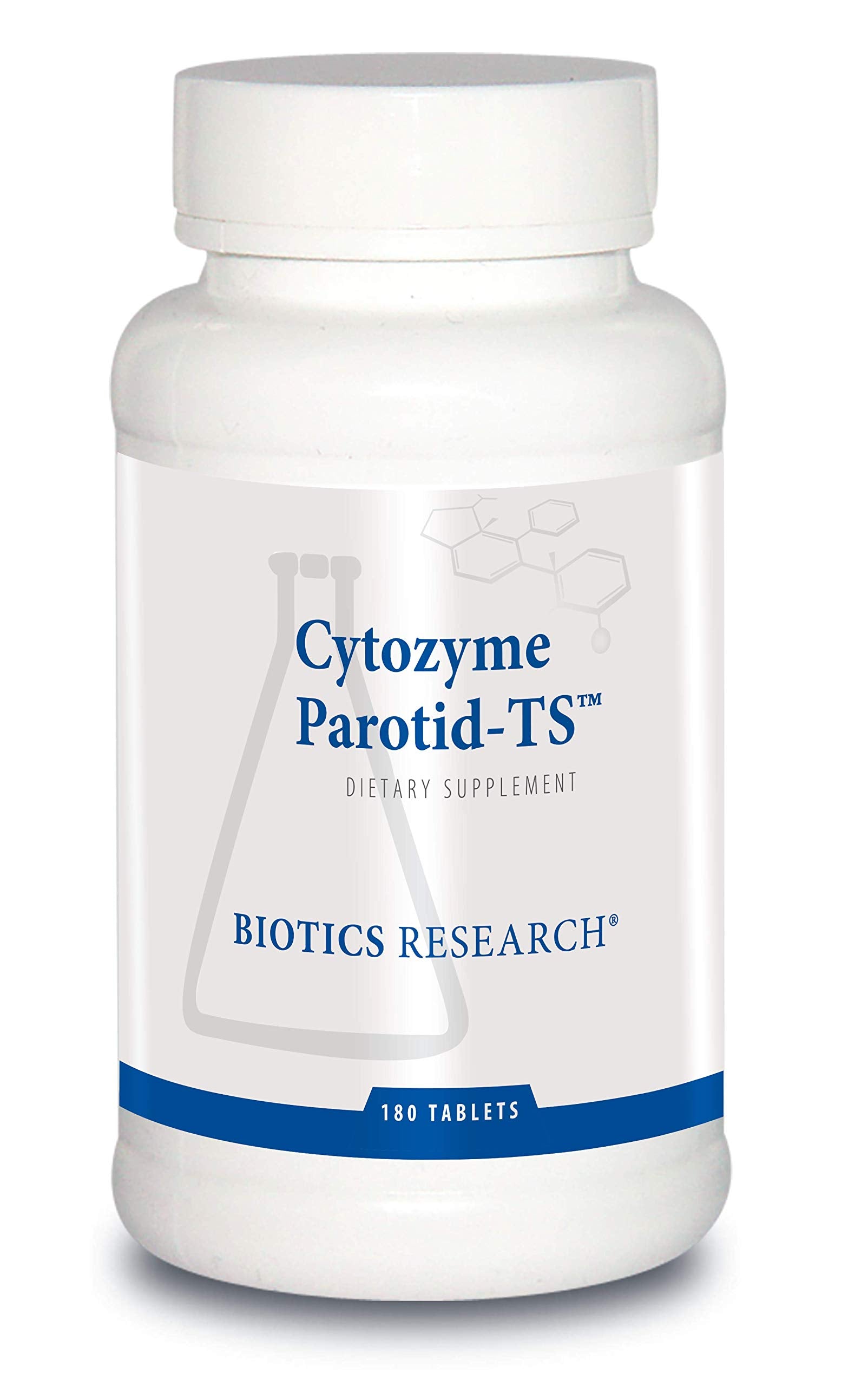 BIOTICS RESEARCH Cytozyme Parotid TS bottle supports digestive enzyme activity.