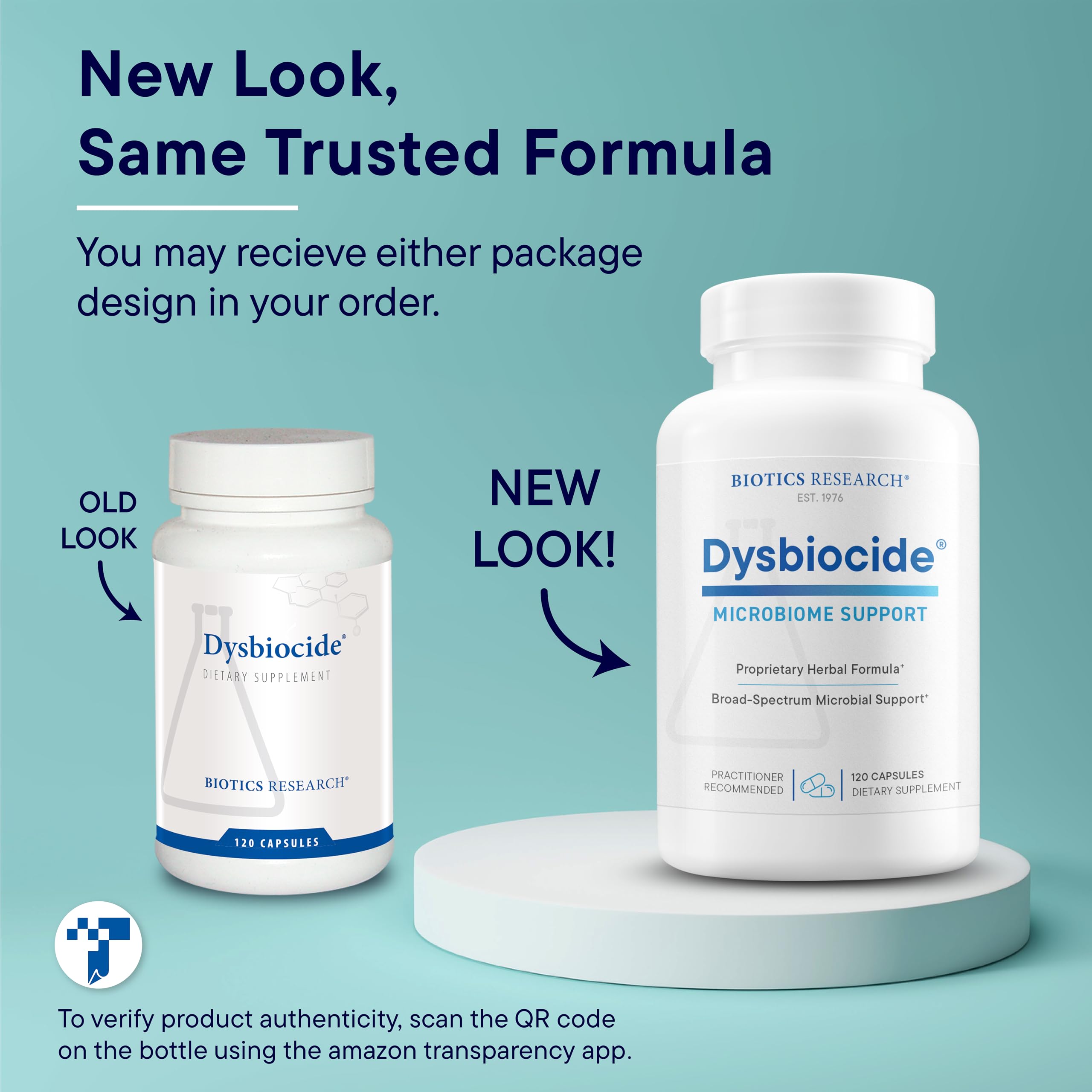 Dysbiocide gluten-free seal on packaging