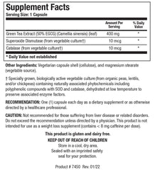 Biotics Research EGCG 200 mg capsules for convenient daily antioxidant intake.