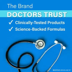 Detail of BIOTICS RESEARCH Evening Primrose Oil label showing GLA content