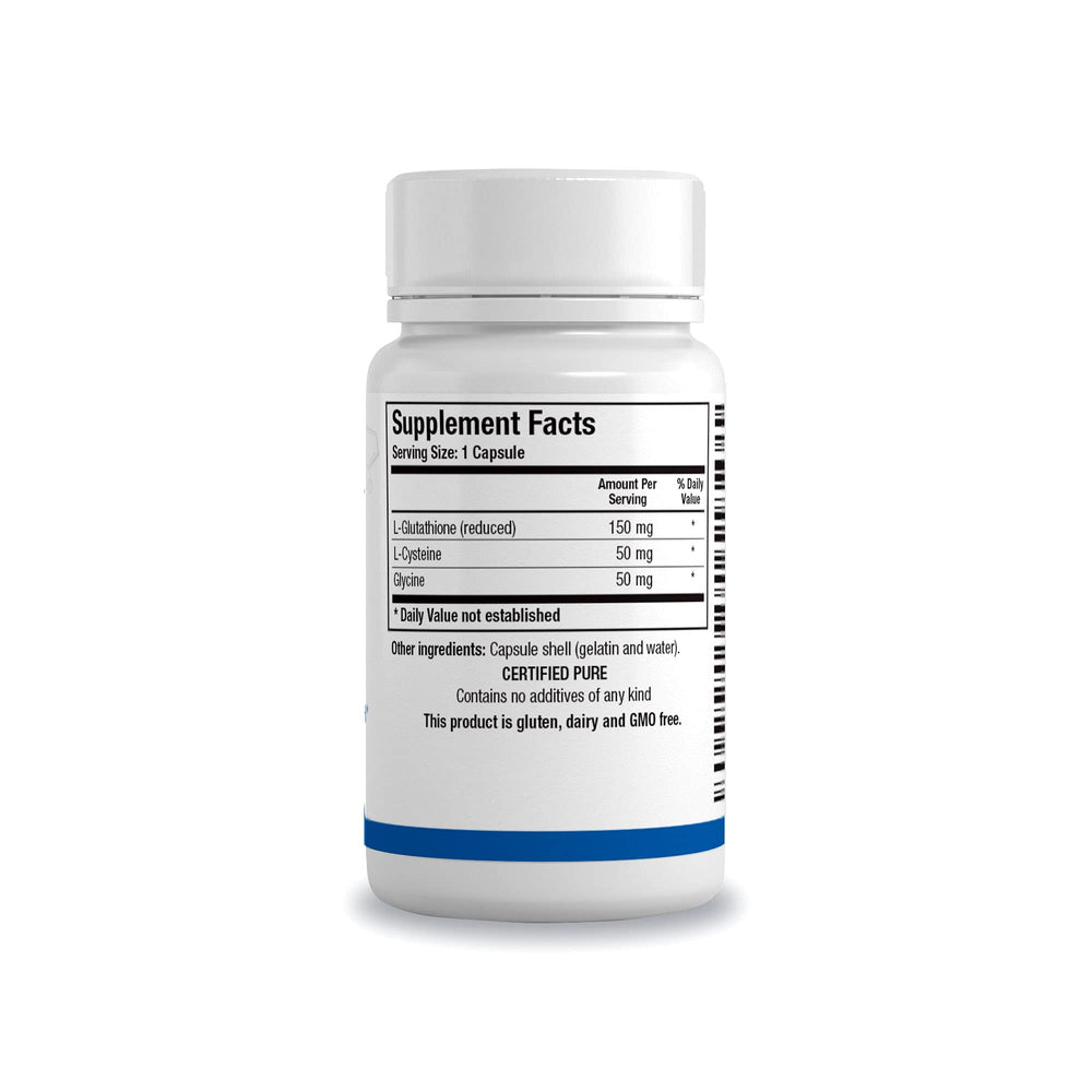 Biotics Research GSH Plus supplement facts panel demonstrates potency and safety.