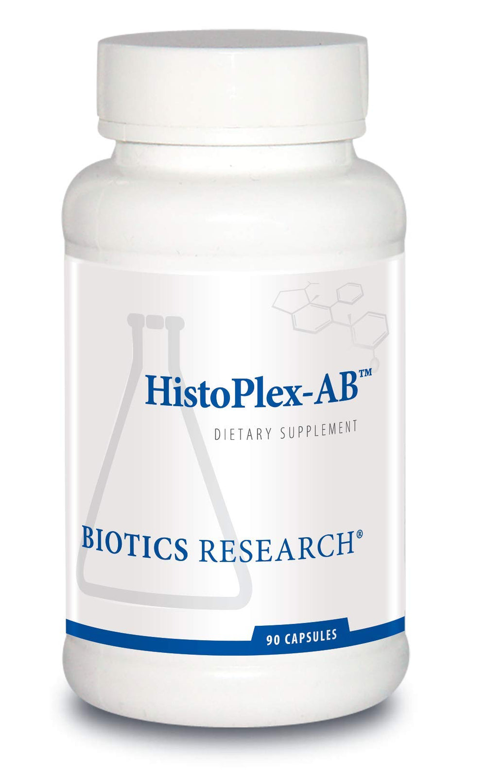 Biotics Research Histoplex-AB bottle with capsules for allergy support.