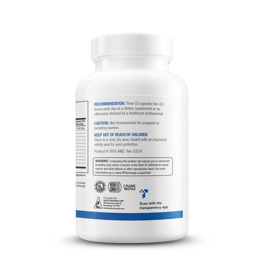 BIOTICS RESEARCH KappArest bottle label showing natural ingredients and 180-count supply