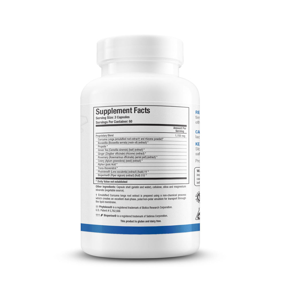 BIOTICS RESEARCH KappArest turmeric capsules with curcuminoids for daily antioxidant support