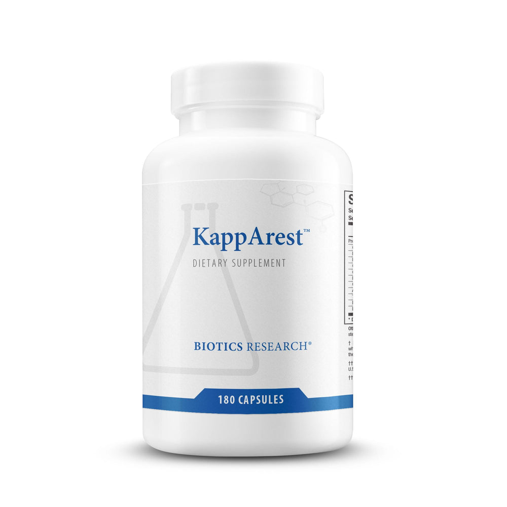 BIOTICS RESEARCH KappArest turmeric capsules pack shot highlighting antioxidant benefits