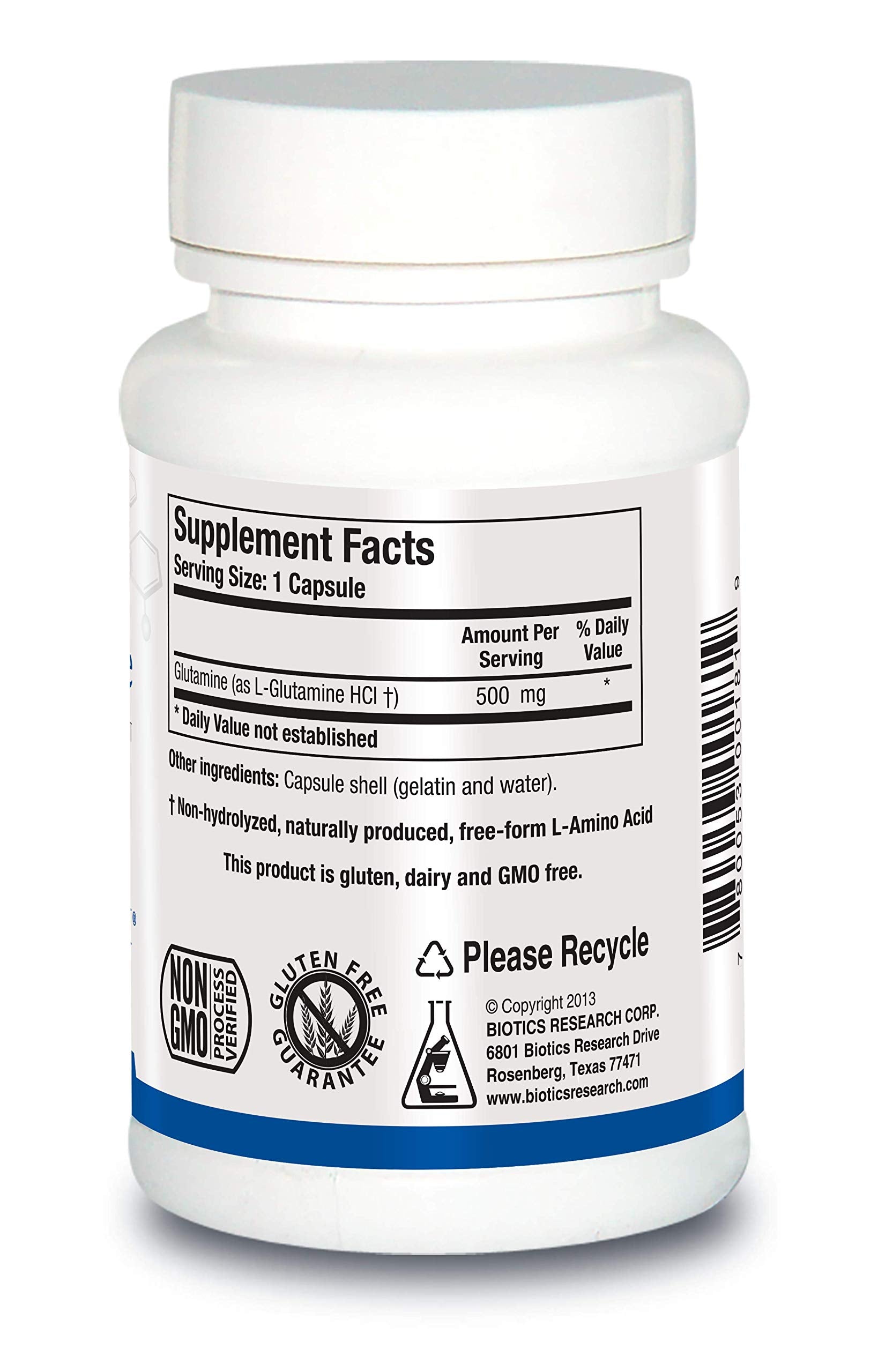 Biotics Research L-Glutamine graphic showing antioxidant activity via glutathione