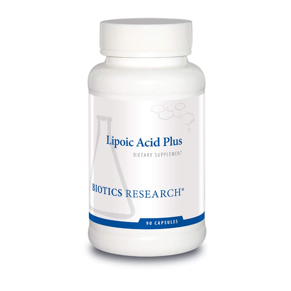 Biotics Research Lipoic Acid Plus bottle showcases packaging for daily antioxidant support