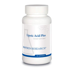 Biotics Research Lipoic Acid Plus bottle showcases packaging for daily antioxidant support
