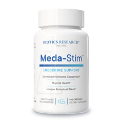 Biotics Research Meda-Stim endocrine support bottle promotes balanced thyroid function.