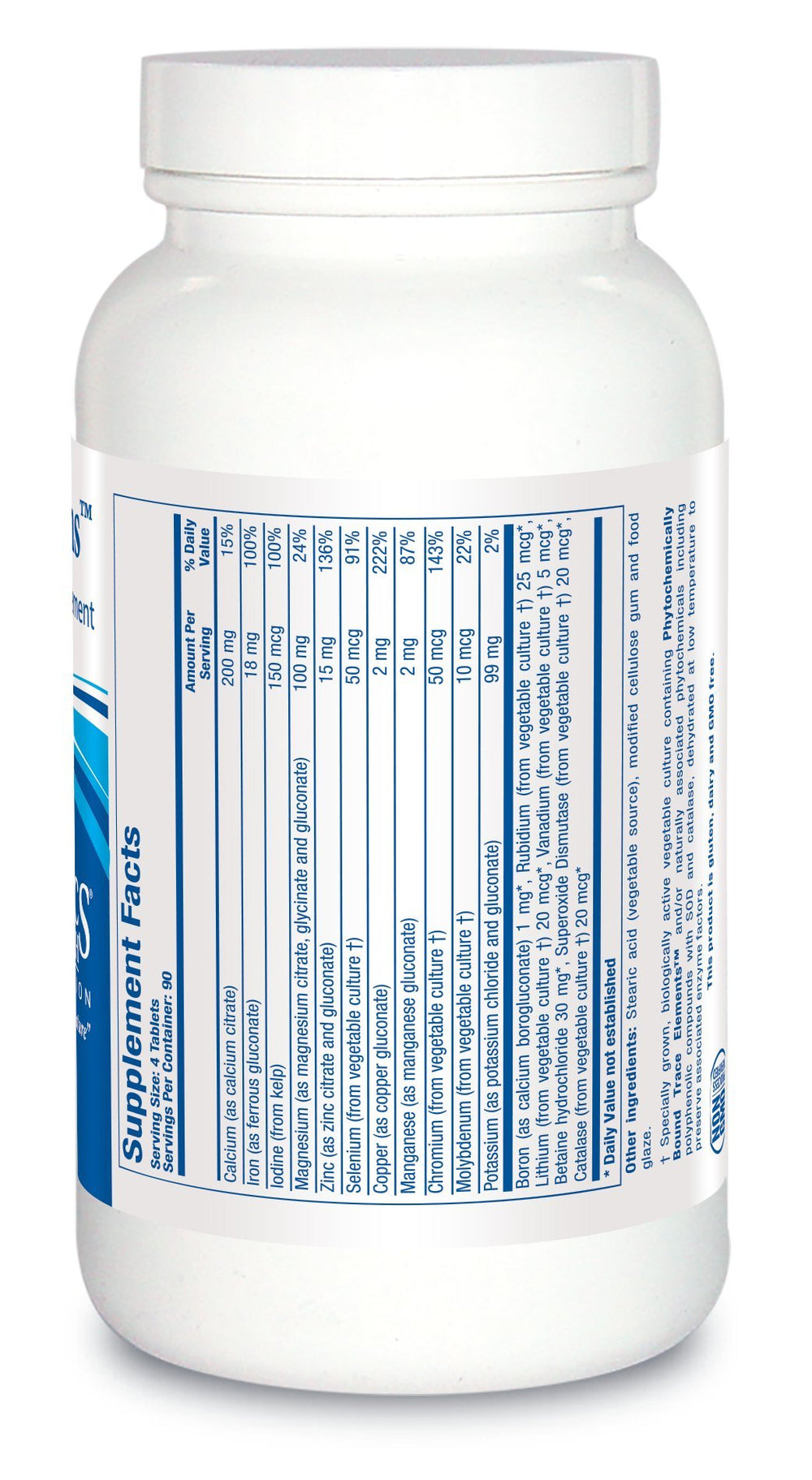 Biotics Research Multi-Mins bottle-front showing convenient mineral supplement.