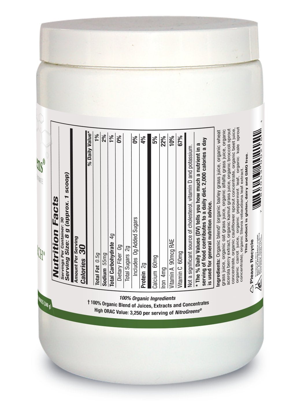 NitroGreens dispensing scoop showing easy portion control