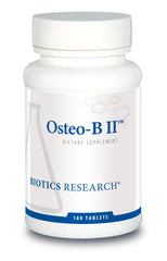 Biotics Research Osteo B II bottle supports bone health for aging gracefully