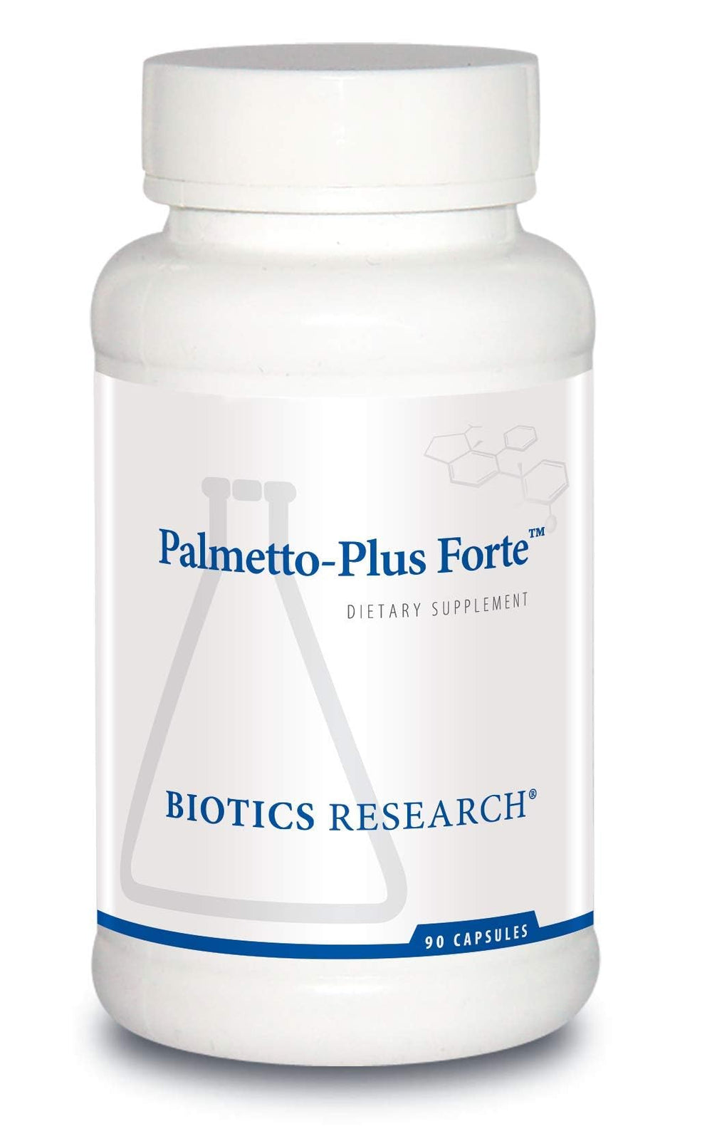 BIOTICS RESEARCH Palmetto Plus Forte bottle for daily male health support.