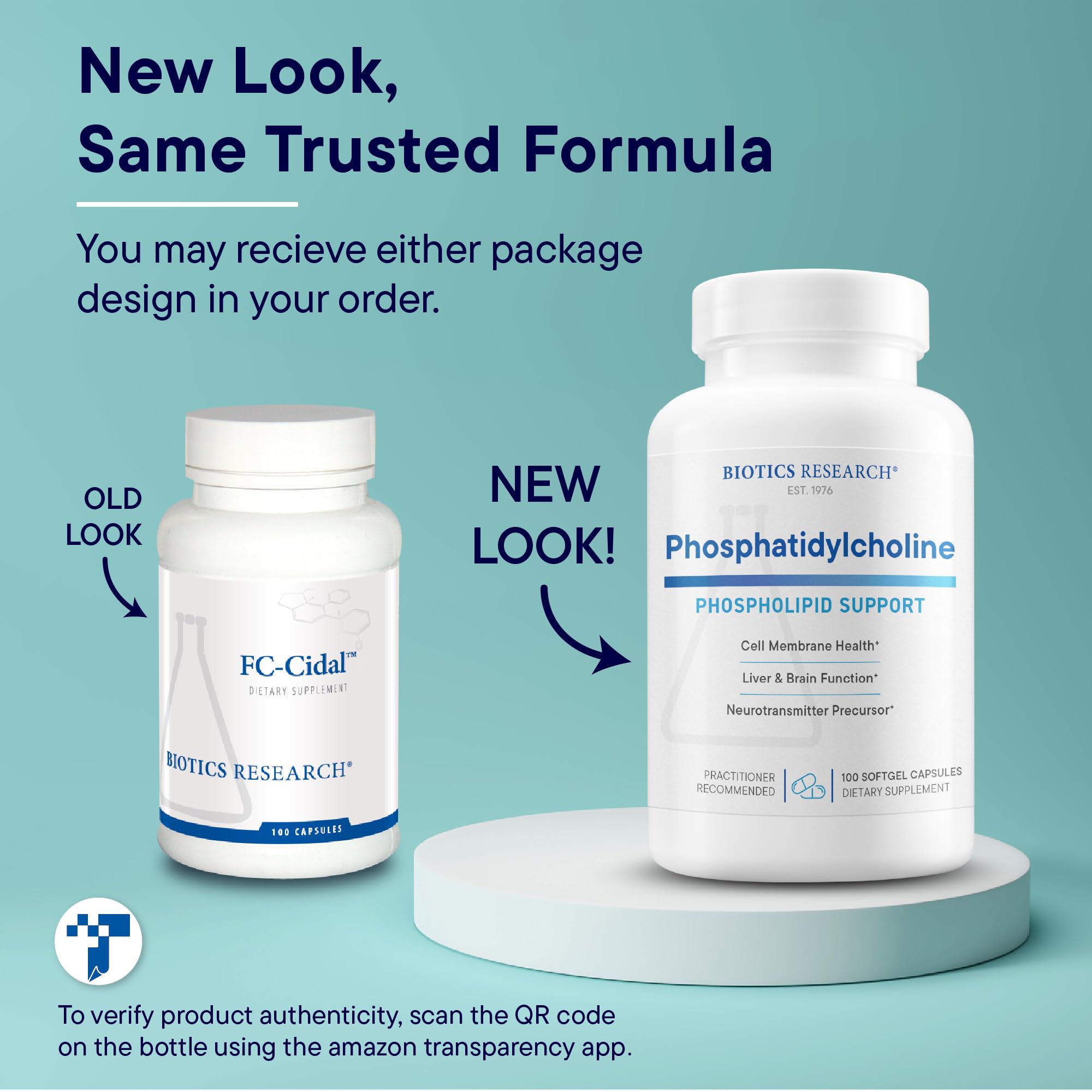 Biotics Research softgels on counter with glass, illustrating daily cognitive health use.