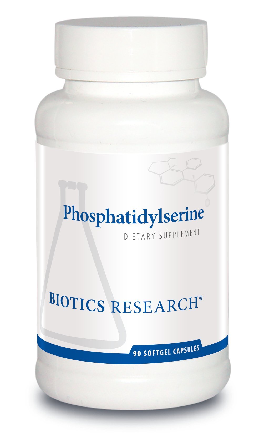 Biotics Research phosphatidylserine softgel bottle shows cognitive support potential for daily use