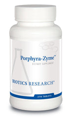Biotics Research Porphyra-Zyme chlorophyll concentrate bottle highlighting detox-support formula