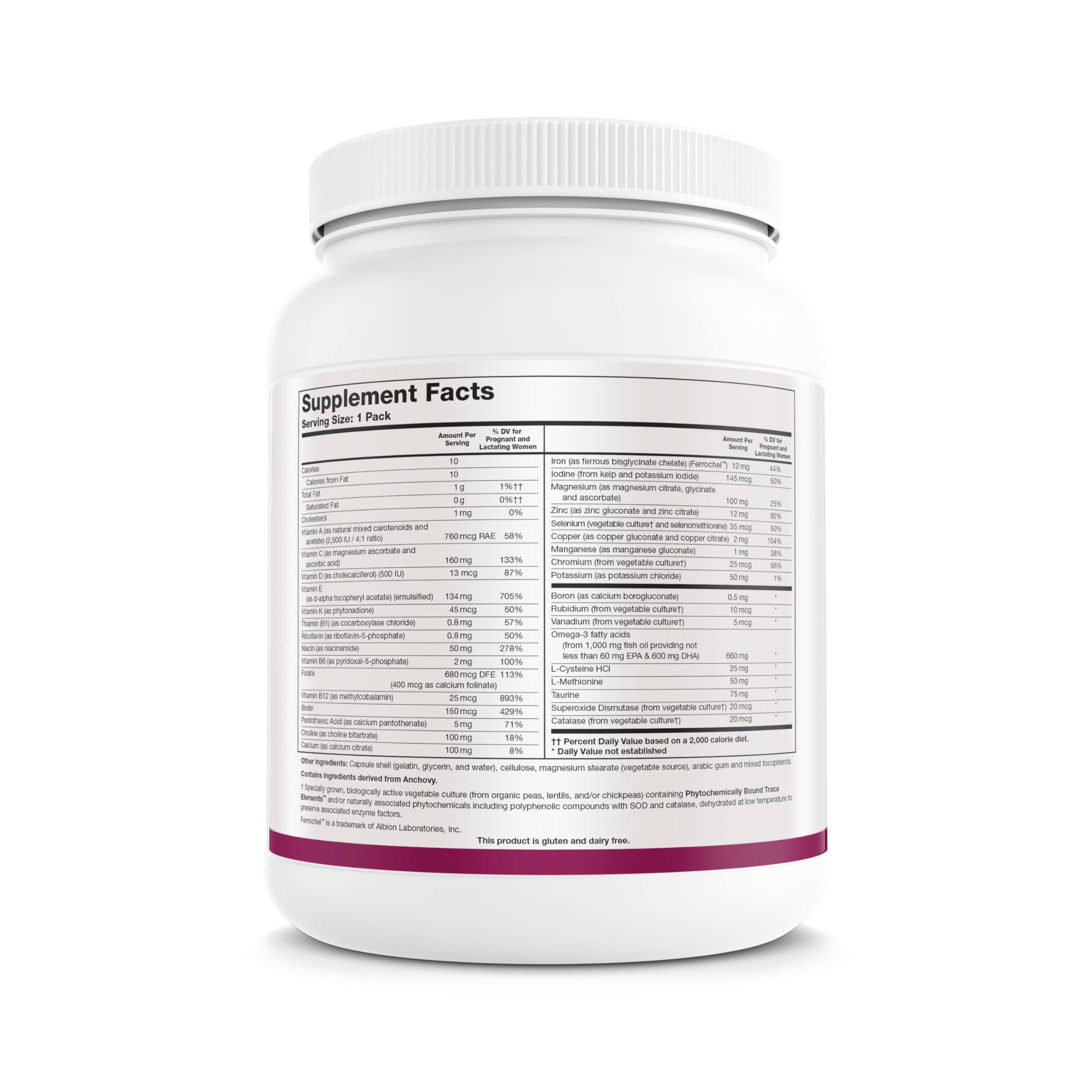Biotics Research Pre-Natal Packs omega-3 capsules support nutritional intake.