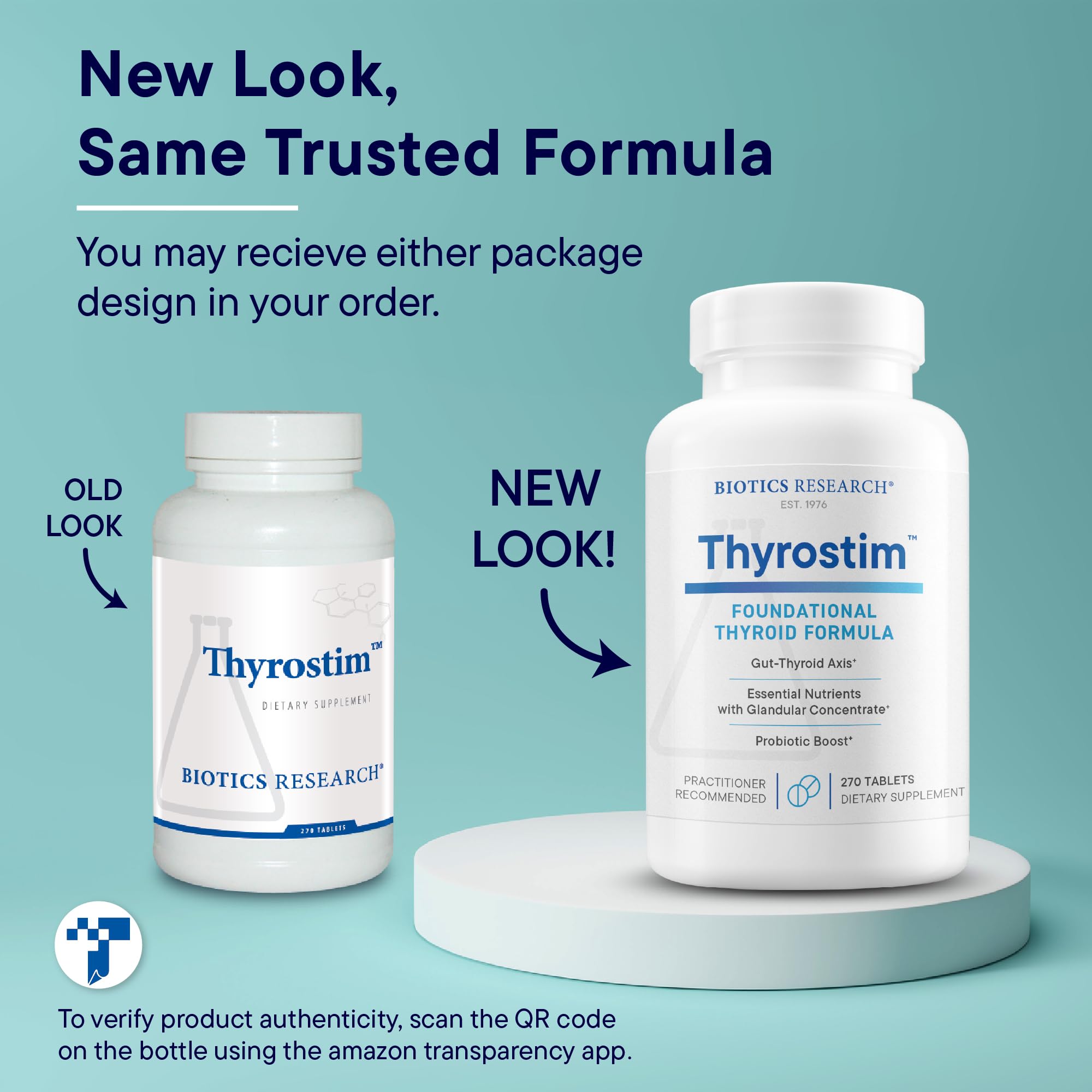 Label detail emphasizes gluten-free labeling and GMP-certified manufacturing quality